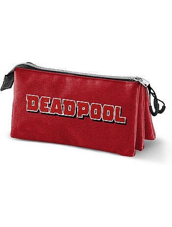Marvel Deadpool Mask Trousse Triple, Rouge