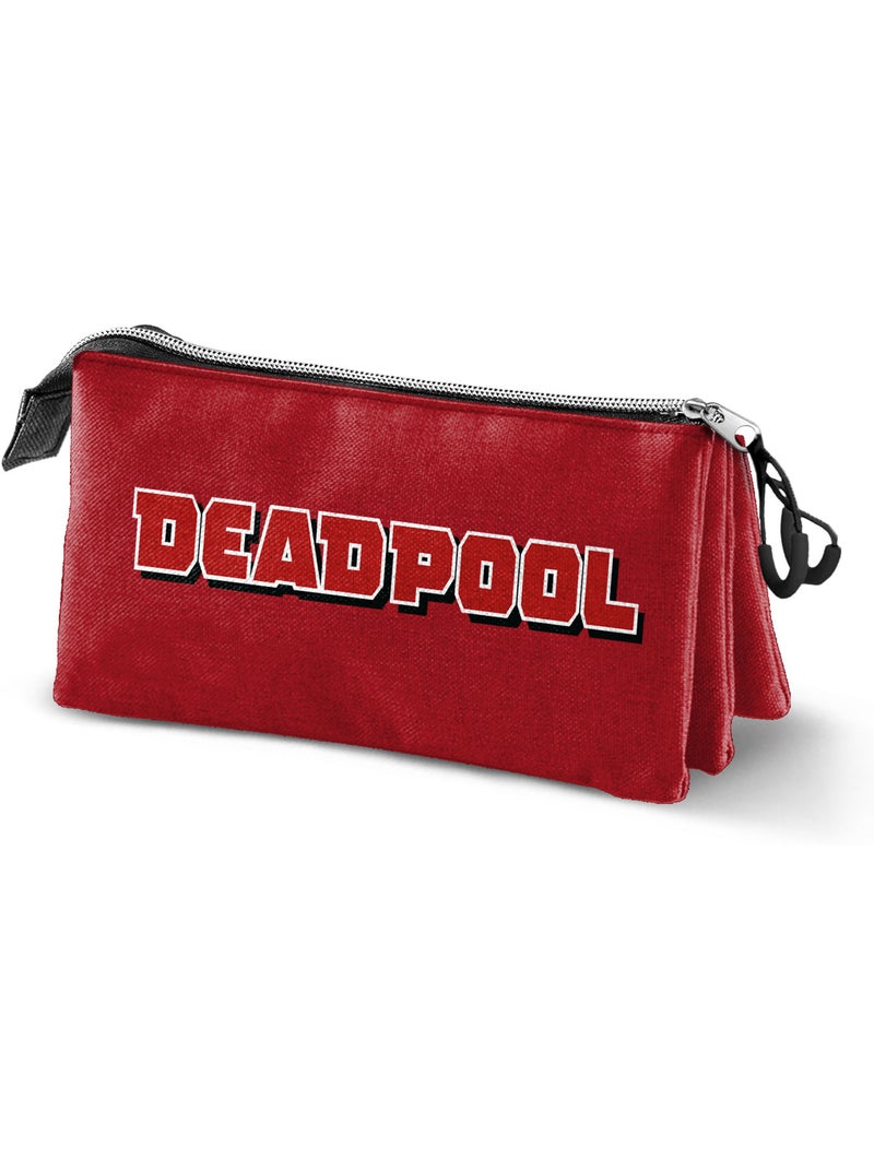 Marvel Deadpool Mask Trousse Triple, Rouge Rouge - Kiabi