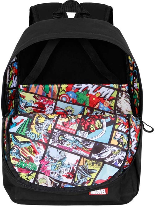 Marvel MV Sac à dos Block, Noir - Kiabi