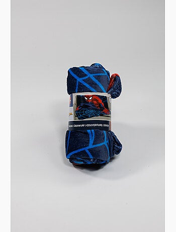 Marvel spider-man couverture flanelle 130x160 cm bleu et rouge