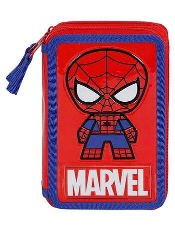 Marvel Spiderman Glide Trousse Triple Garnie, Rouge