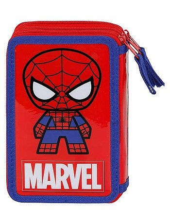 Marvel Spiderman Glide Trousse Triple Garnie, Rouge