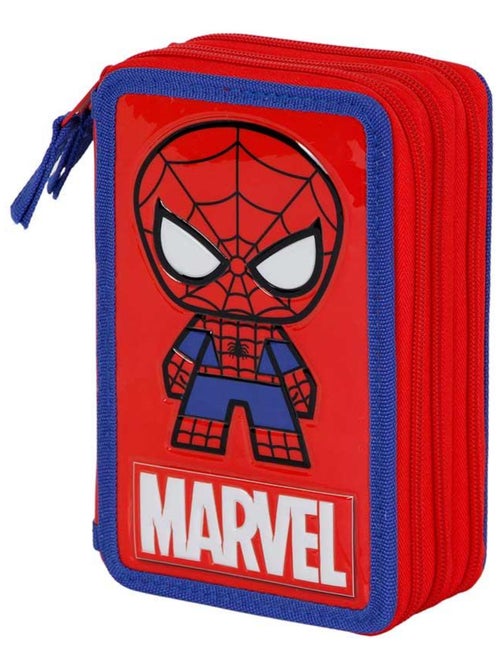 Marvel Spiderman Glide Trousse Triple Garnie, Rouge - Kiabi