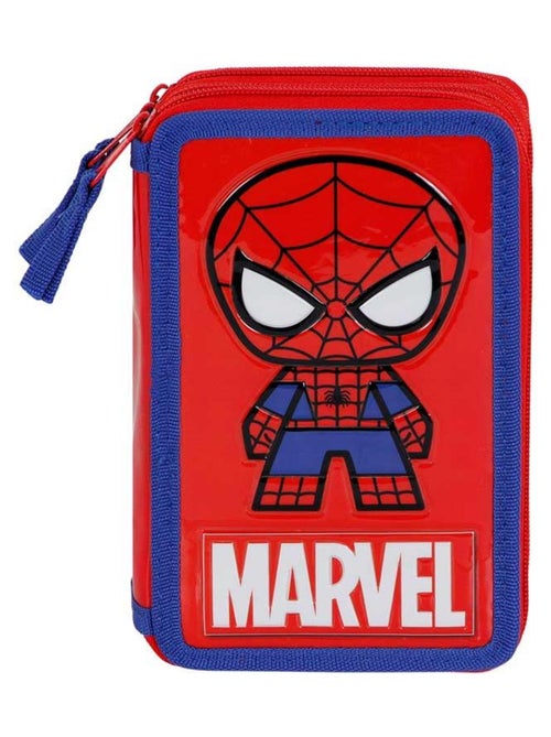Marvel Spiderman Glide Trousse Triple Garnie, Rouge - Kiabi