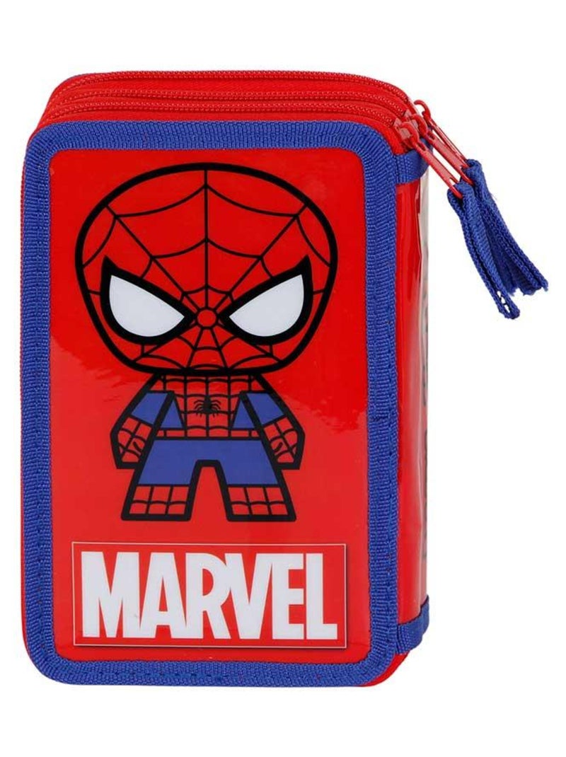 Marvel Spiderman Glide Trousse Triple Garnie, Rouge Rouge - Kiabi