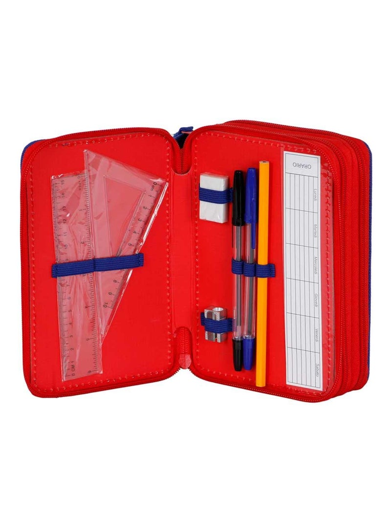 Marvel Spiderman Glide Trousse Triple Garnie, Rouge Rouge - Kiabi