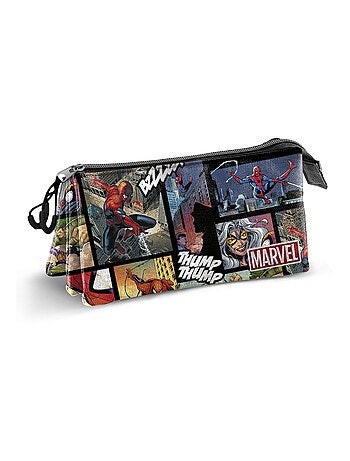 Marvel Spiderman Panels Trousse Triple, Multicolore