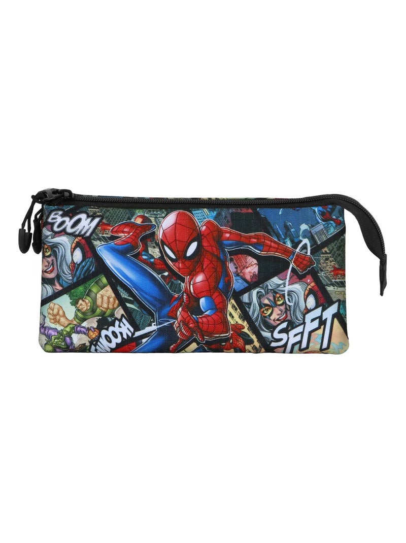 Marvel Spiderman Panels Trousse Triple, Multicolore Multicolore - Kiabi