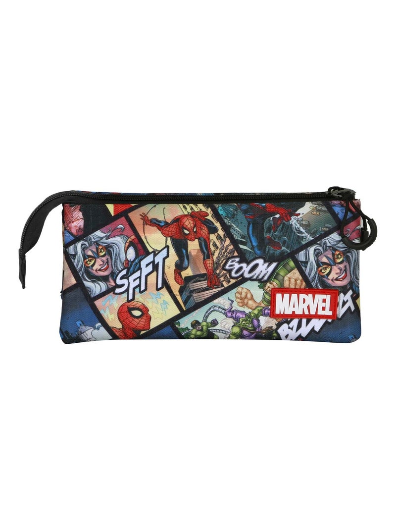 Marvel Spiderman Panels Trousse Triple, Multicolore Multicolore - Kiabi