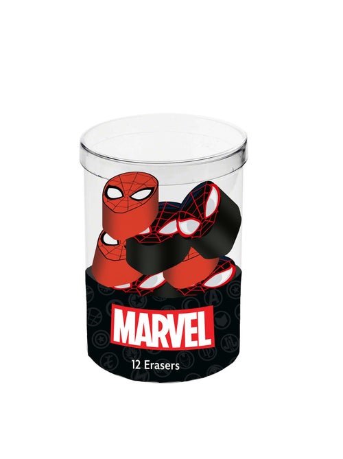 Marvel Spiderman Peter Cube avec 12 Gommes, Rouge - Kiabi