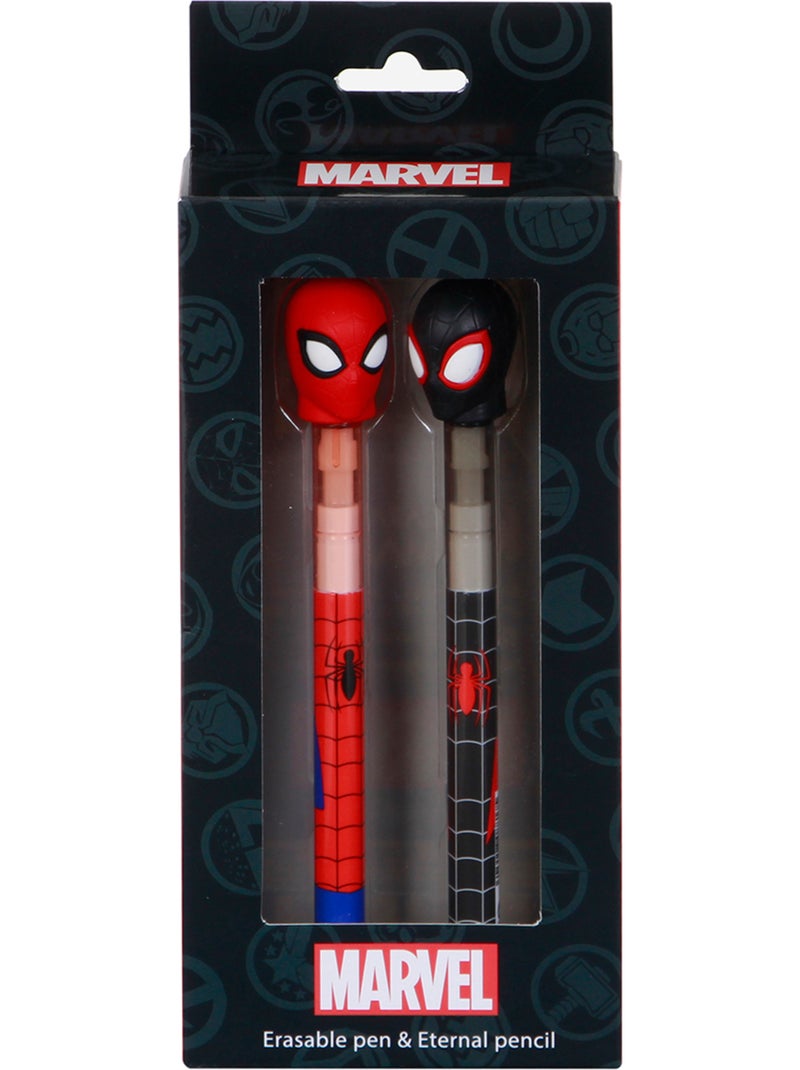 Marvel Spiderman Peter Pack de 2 Stylos 10 Couleurs, Rouge Rouge - Kiabi
