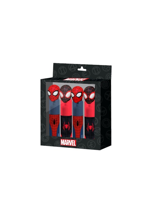 Marvel Spiderman Peter Pack de 4 Surligneurs, Rouge - Kiabi