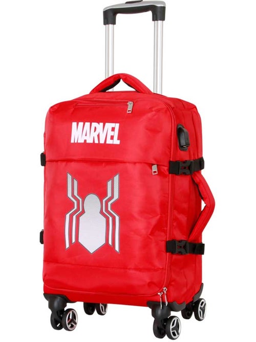 Marvel Spiderman Spider Valise Cabine 4 Roues, Rouge - Kiabi