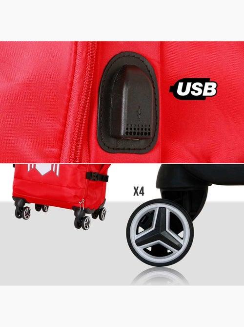 Marvel Spiderman Spider Valise Cabine 4 Roues, Rouge - Kiabi