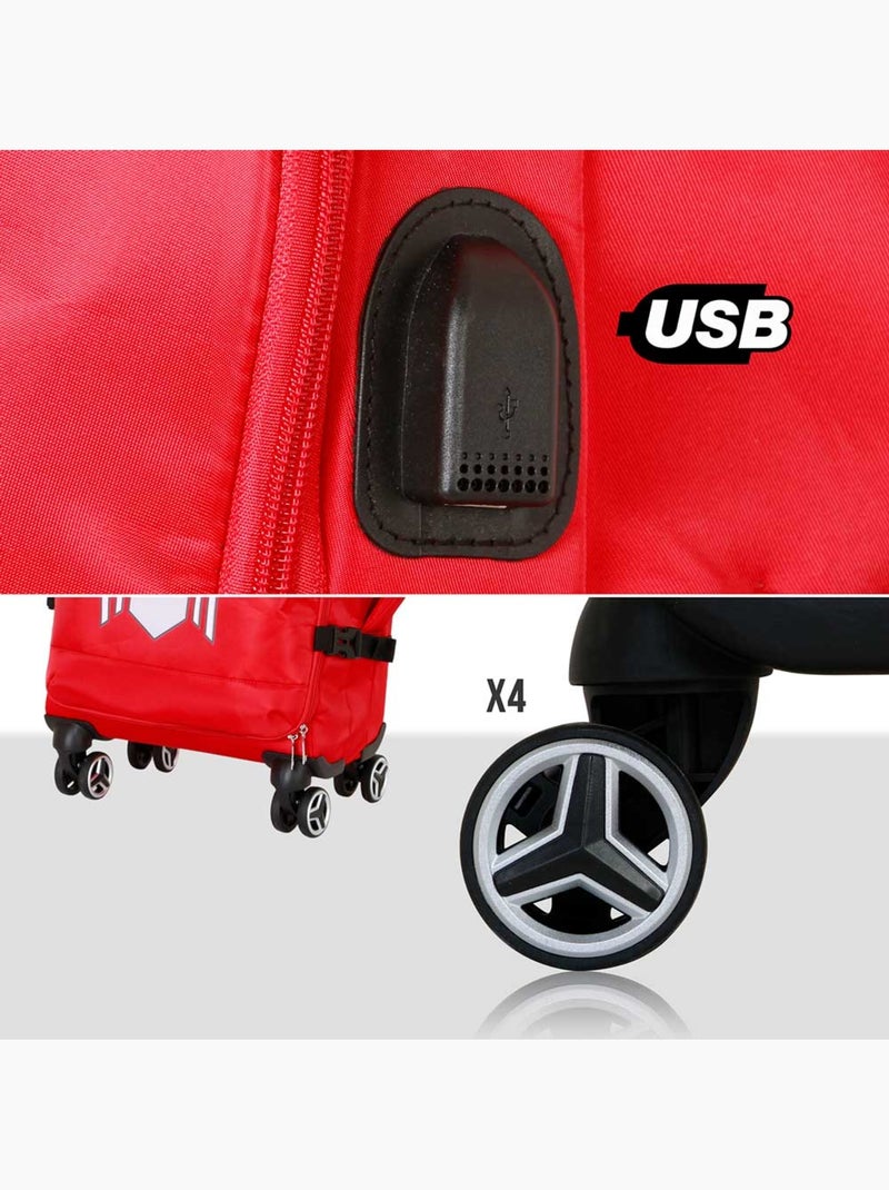 Marvel Spiderman Spider Valise Cabine 4 Roues, Rouge Rouge - Kiabi