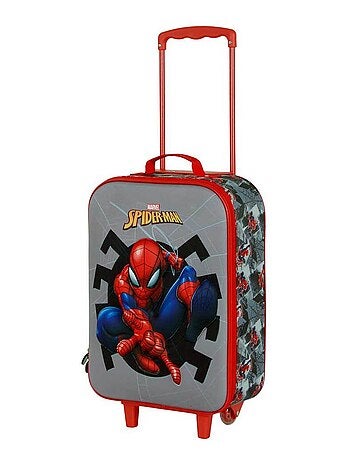 Marvel Spiderman Symbol Valise à Roulettes Soft 3D, Gris