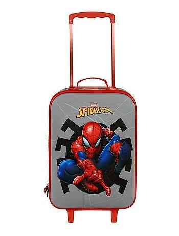 Marvel Spiderman Symbol Valise à Roulettes Soft 3D, Gris