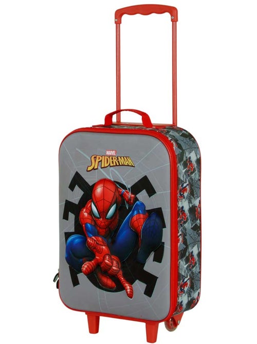 Marvel Spiderman Symbol Valise à Roulettes Soft 3D, Gris - Kiabi