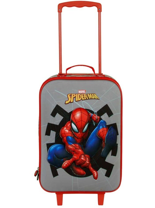 Marvel Spiderman Symbol Valise à Roulettes Soft 3D, Gris - Kiabi