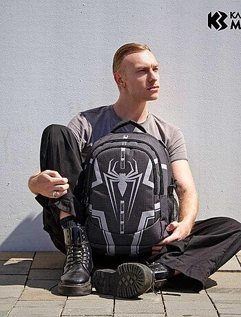 Marvel Spiderman Town Sac à dos Running PLUS, Noir