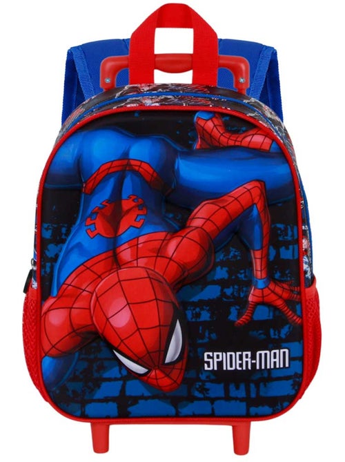 Marvel Spiderman Wall Sac à dos 3D à Roulettes Petit, Rouge - Kiabi