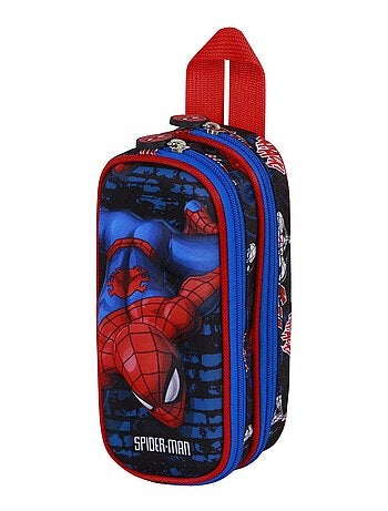 Marvel Spiderman Wall Trousse 3D Double, Rouge