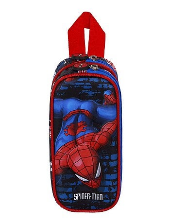 Marvel Spiderman Wall Trousse 3D Double, Rouge