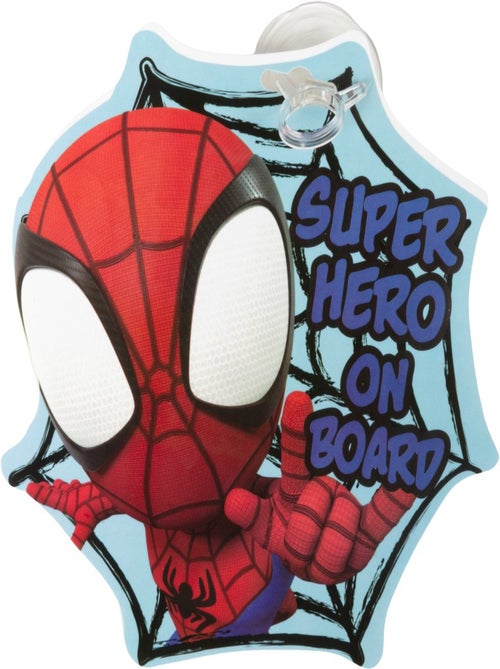 Marvel Spidey Bébé à bord avec graphismes, forme toile d'araignée et fixation ventouse sécurisée - Kiabi