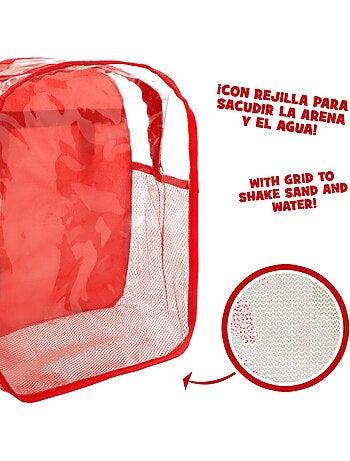Marvel spidey et sa super équipe seau de plage ø14 cm avec accessoires et sac de transport