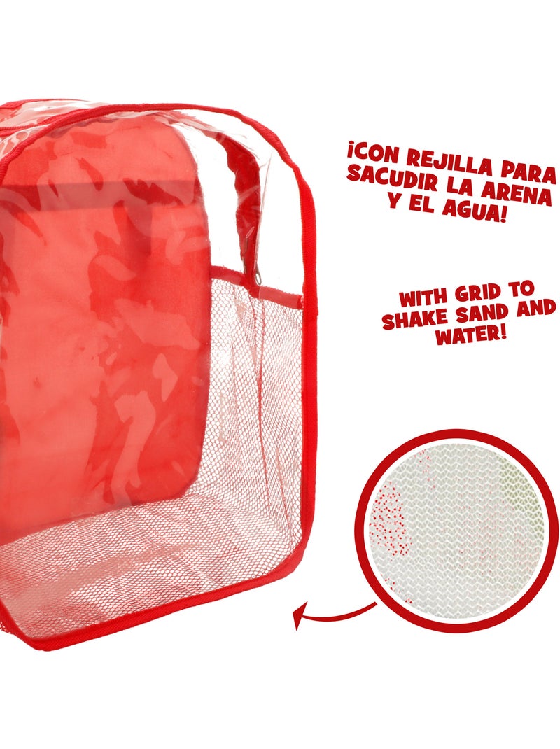 Marvel spidey et sa super équipe seau de plage ø14 cm avec accessoires et sac de transport N/A - Kiabi