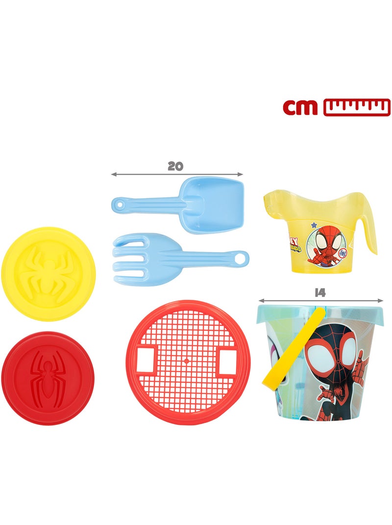 Marvel spidey et sa super équipe seau de plage ø14 cm avec accessoires et sac de transport N/A - Kiabi
