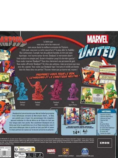 Marvel United Dead pool edition - Kiabi Marvel United Dead pool edition - Kiabi