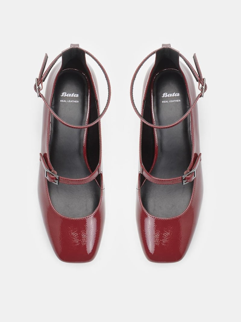 Mary Jane avec bride à la cheville BATA Rouge - Kiabi