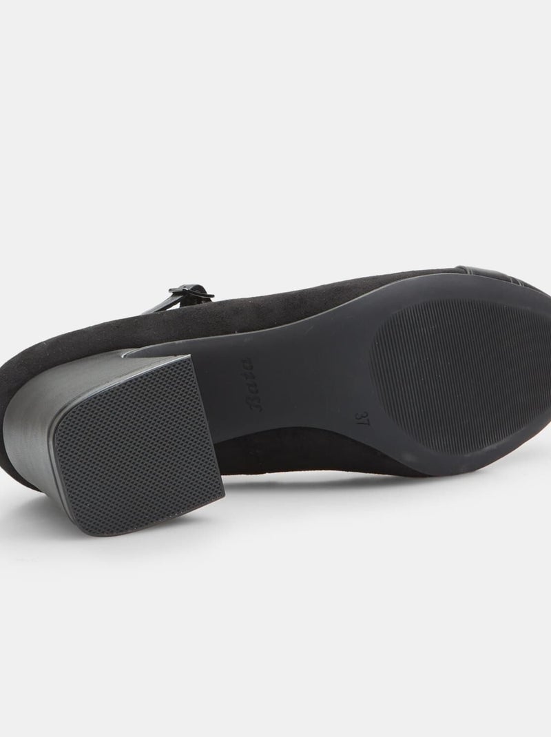 Mary Jane avec talon block 6 cm BATA Noir - Kiabi