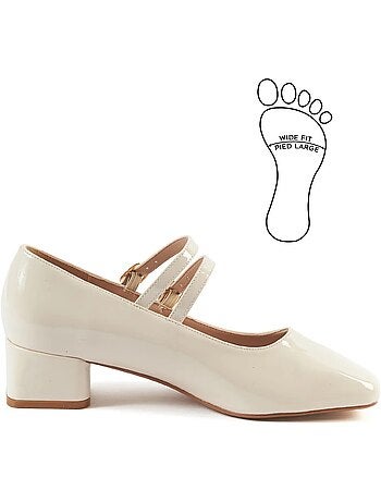 Mary Jane Babies pieds larges H - Modèle Diana