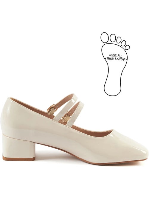 Mary Jane Babies pieds larges H - Modèle Diana - Kiabi