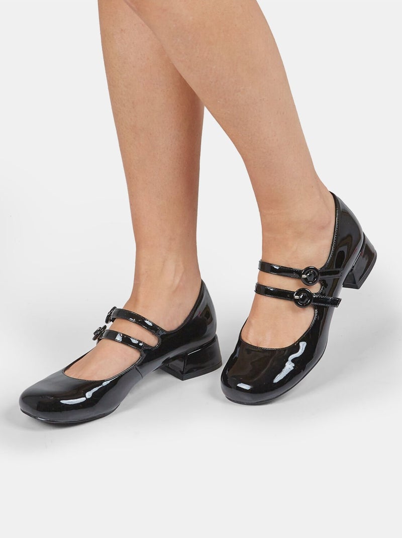 Mary jane confortable bata Noir - Kiabi