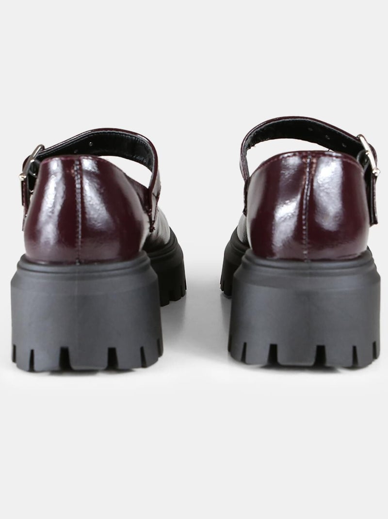 Mary Jane effet vernis BATA Bordeaux - Kiabi
