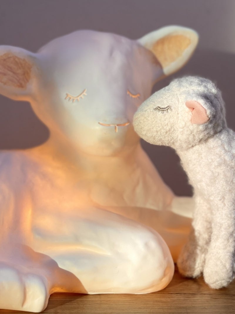 Mary l'agneau en peluche 16 cm Beige - Kiabi