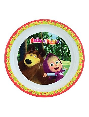 MASHA ET MICHKA LOT DE 3 PIECES (ASSIETTE, BOL ET GOURDE)