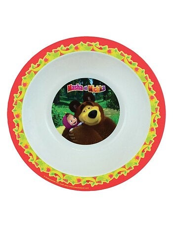 MASHA ET MICHKA LOT DE 3 PIECES (ASSIETTE, BOL ET GOURDE)