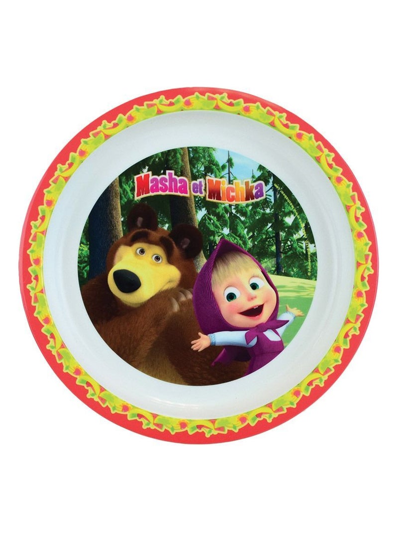 MASHA ET MICHKA LOT DE 3 PIECES (ASSIETTE, BOL ET GOURDE) Multicolore - Kiabi