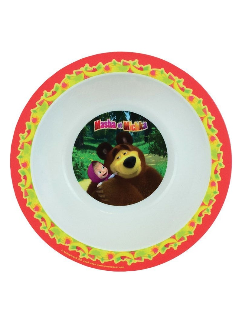 MASHA ET MICHKA LOT DE 3 PIECES (ASSIETTE, BOL ET GOURDE) Multicolore - Kiabi