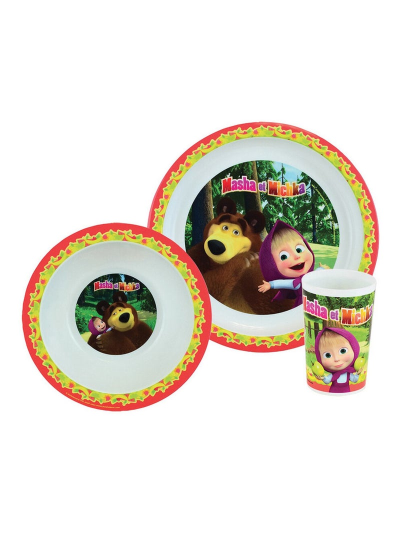 Masha & Michka ensemble repas Multicolore - Kiabi