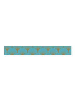Masking tape - Éventail bleu sur fond doré - - Global Gift