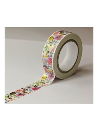 Masking tape - Thème floral - Repositionnable - 15 - Global Gift