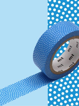 Masking tape à pois Samekomon - Bleu - 1,5 cm x 7 - Masking Tape