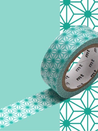Masking tape étoiles Asanoha - Vert - 1,5 cm x 7 m - Masking Tape