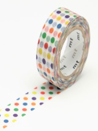 Masking tape KIDS - Pois multicolores - 1,5 cm x 7 - Masking Tape