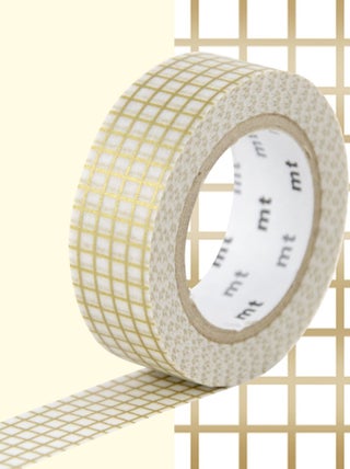 Masking tape quadrillé - Doré - 1,5 cm x 7 m - Masking Tape